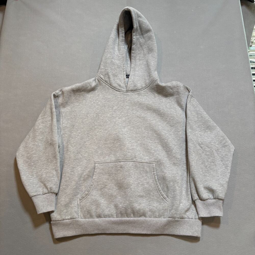 Trendy Queen Womens Oversized Hoodie Heather Gray Fleece Sweatshirt XL